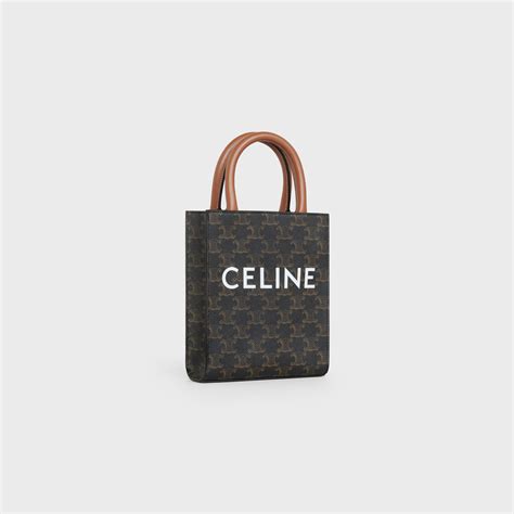 celine cabas vertical in triomphe canvas|Mini Vertical Cabas in Triomphe Canvas and calfskin with.